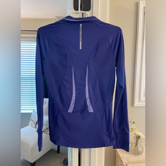 Women's Purple Under Armour ColdGear® ½ Zip - Medium - Picture 3 of 4